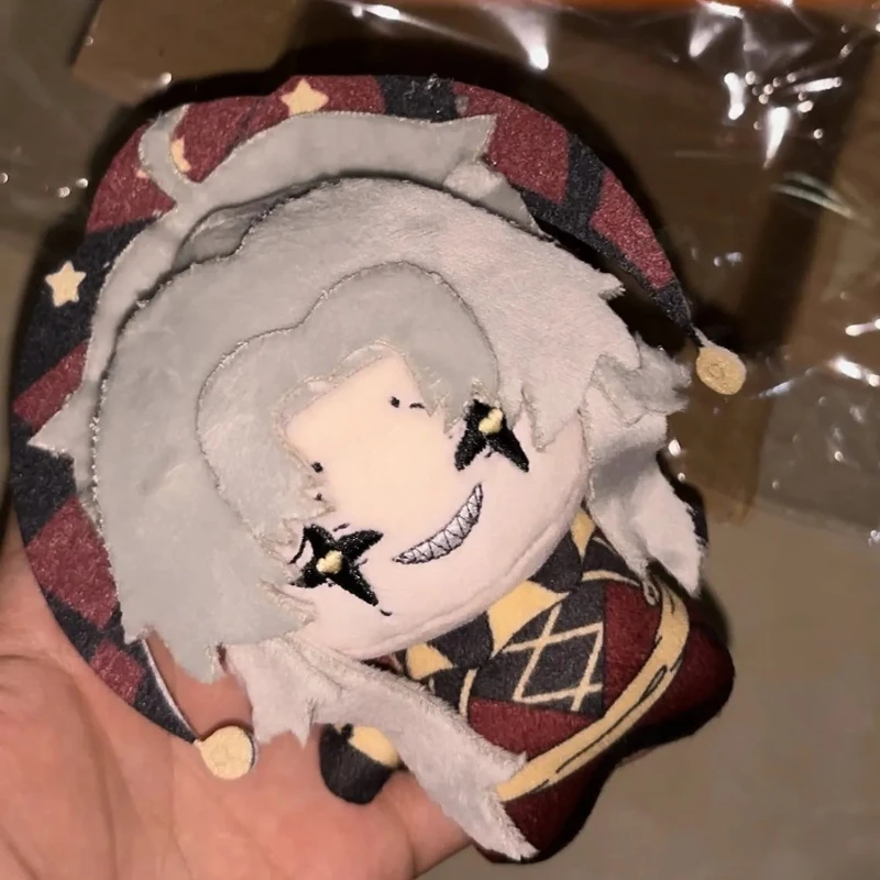 

10cm Anime Game Attributes Pierrot Kawaii Cosplay Soft Cotton Doll Starfish Body Cartoon Mini Toy Figures Fans Collection Gifts