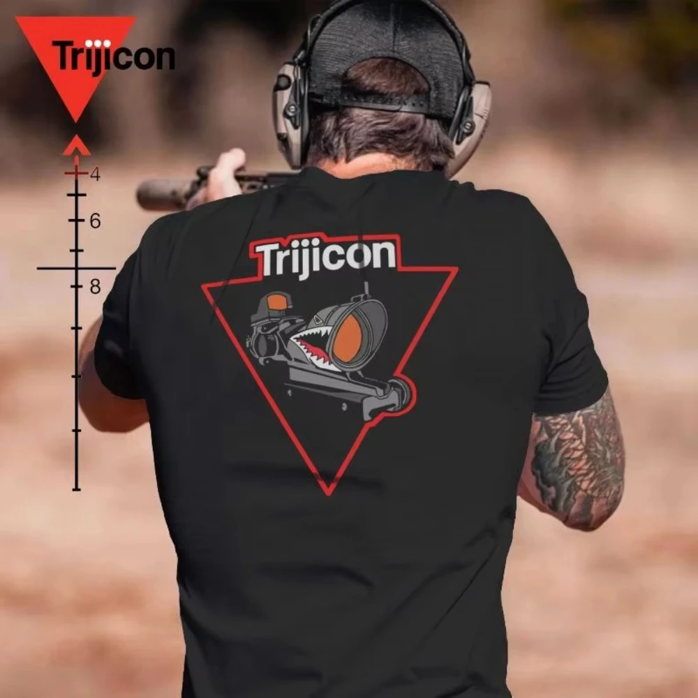 2026 Fashion Optical Sight Tactical Military Fan Training Outdoor Competitive Fitness Men's American Summer Outdoor T-Shirt Y2k