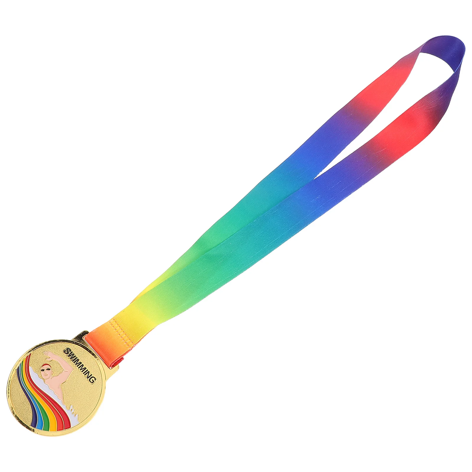 

Swimming Competition Medal Hanging Lanyard Metal Award Trophy Sports Honors Student Tournaments Participation Medals
