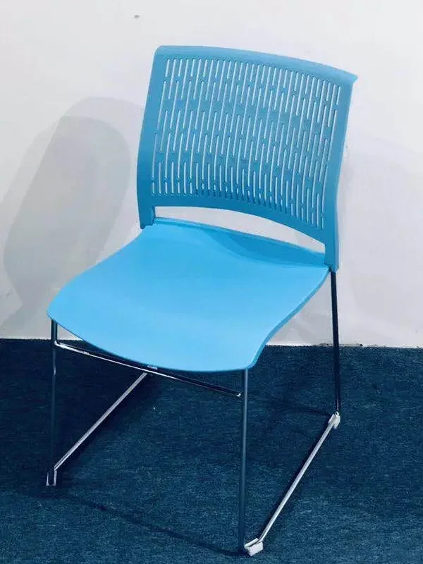 Plastic, 12mm thickness, Solid steel plating, Stackable office modern chair