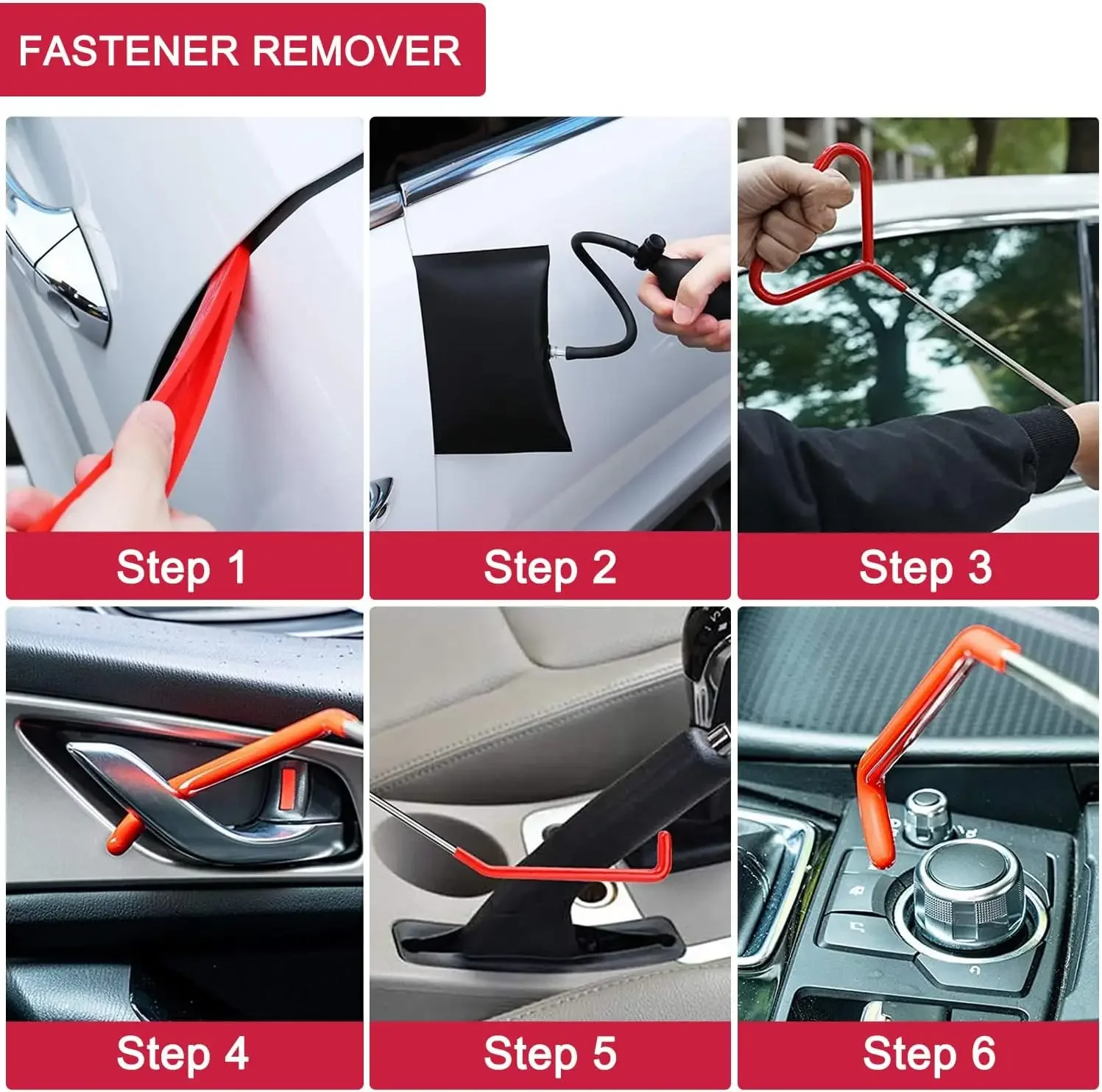 Car Wedge Pump Locksmith Thickened Door Repair Air Cushion Emergency Open Unlock Complete Tools Kit With Long Reach Grabber