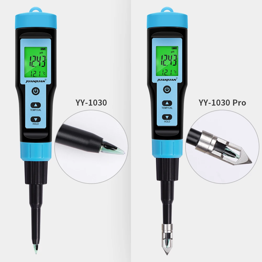 JUANJUAN Food PH Meter Digital LCD 0.01 Resolution High Accuracy Sensor Temp Acidity Tester for Fruit Cheese Meat Canning