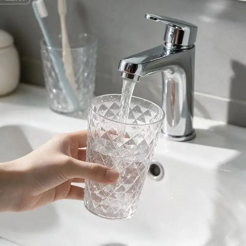 New New Large Capacity Plactic Drop-proof Cups Colorful Drinking Glasses Unbreakable Bar Juice Cup Coffee Tea Cup Toothbrush Cup