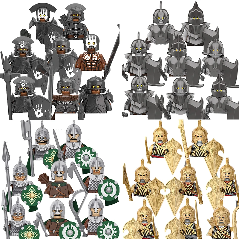 Military Building Blocks Medieval World Science Fiction Solider Figures Gifts Weapons Shields Helmets Equipment Mini Bricks MOC