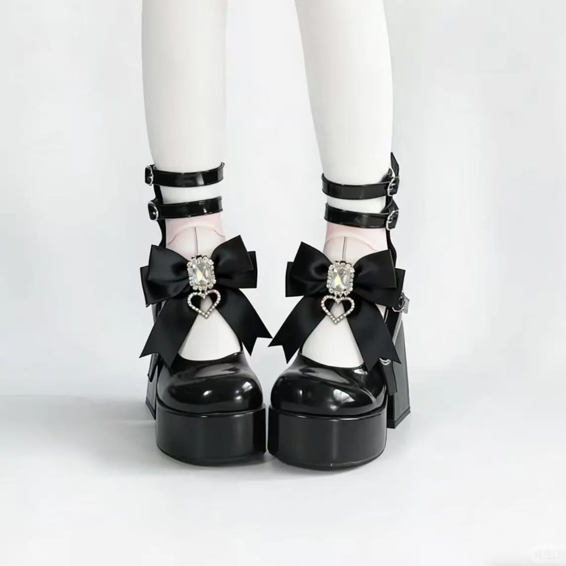 

Украшение обуви, туфли Мэри Джейн, украшение с бантом, булавки для сандалий, обувь в японском стиле, очаровательные аксессуары для обуви y2k, пряжка для шнурков