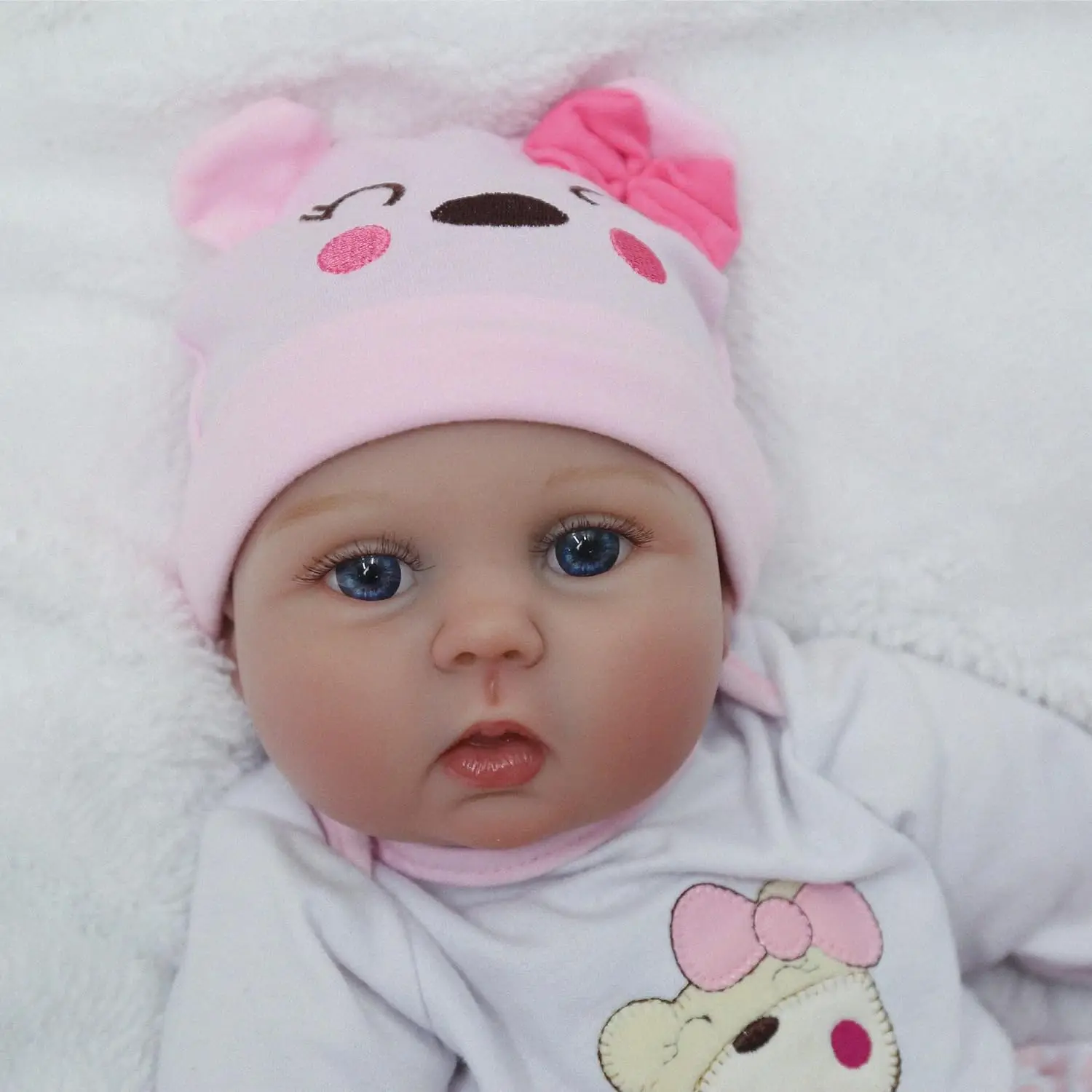 18 Inch Baby Soft Body Realistic Newborn Baby Dolls Full Vinyl Reborn Body Doll