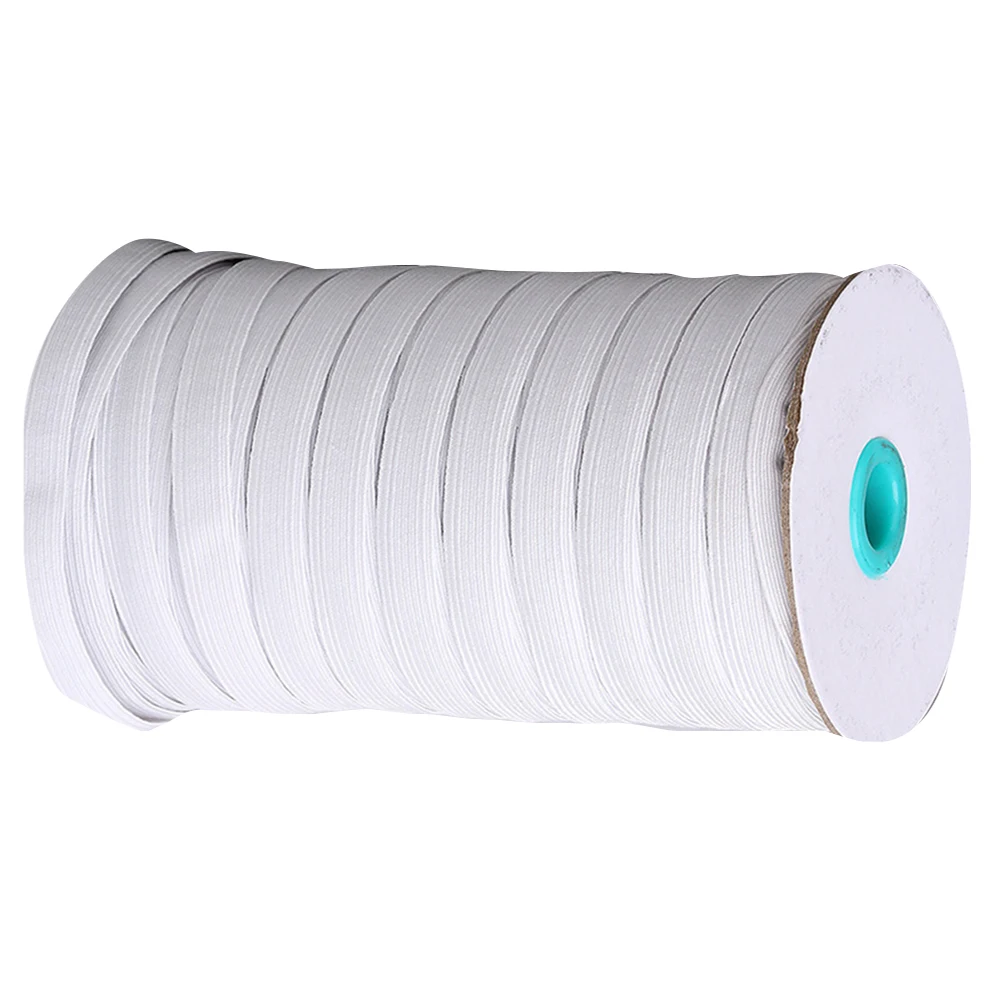 

Diy Mask Elastic Band Ear Hanging Strap Replacement White 9Mm 100 Yards Long Comfortable Durable Practical Fashion Decorative
