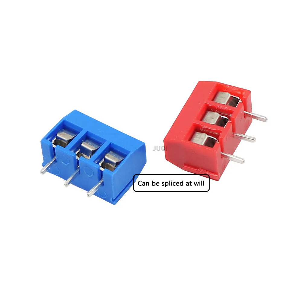 72/135/pcs / box KF301- 2P/3p screw 5.0mm terminal block 2 Pin 3 Pin Spliceable pcb terminal block Connector