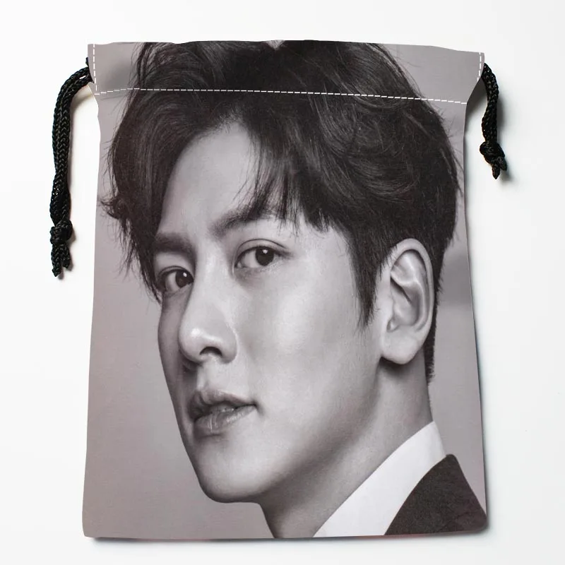 Actor Ji Chang Wook Drawstring Bags Festive Accessories Print 18X22CM Satin Fabric Resuable Storage Clothes Bag Tarot Bags 0414