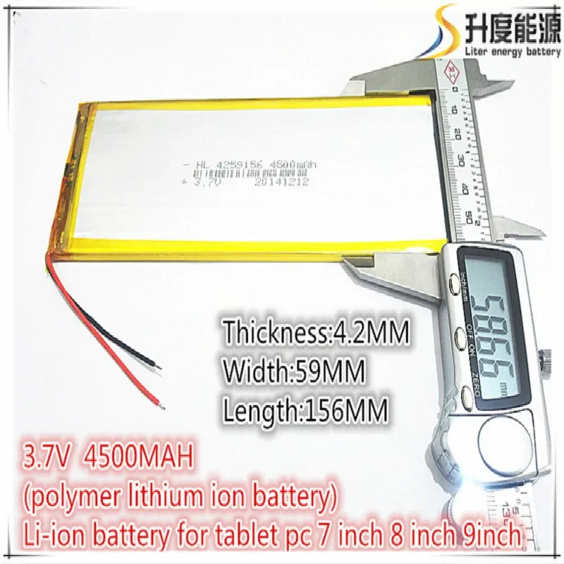 The New Battery 4500mAH 4259156 Li-ion Tablet pc battery For 7,8,9 inch tablet PC ICOO 3.7V Polymer lithiumion Battery