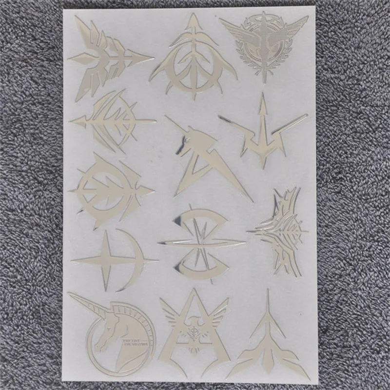 새로운 건담 금속 스티커 애니메이션 액션 피규어 만화 방수 낙서 스티커 전화 및 노트북 자동차 장식 크리스마스 선물