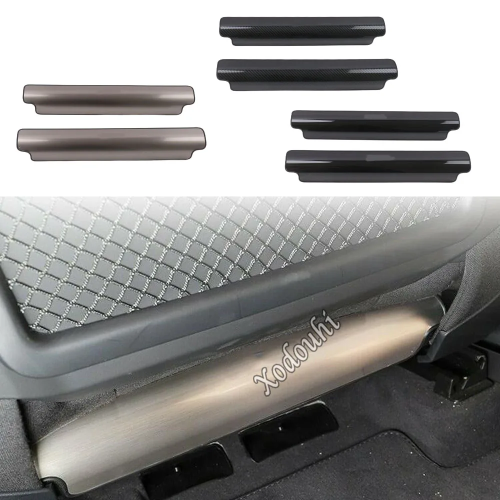 

For VW Audi Q3 2013 2014 2015 2016 2017 2018 Steel Car Seat Back Rear Anti-Kick Panel Trim Decoration Auto Interior Accessories