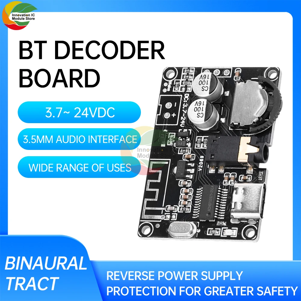 Bluetooth Audio Receiver board Bluetooth 5.0 mp3 lossless decoder board Wireless Stereo Music Module XY-WRBT Micro USB/Type-C