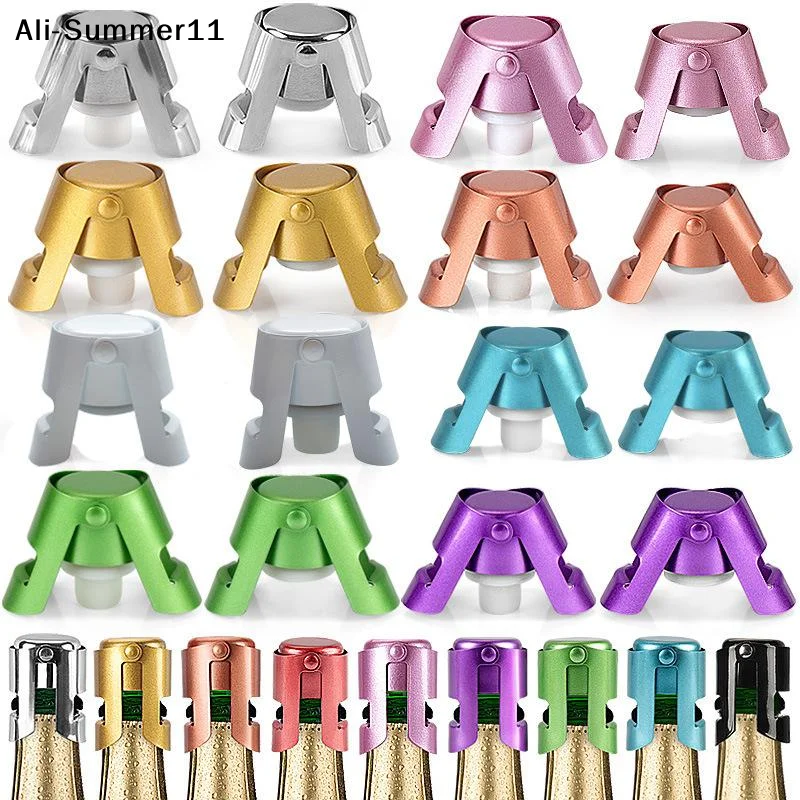 【R1a】Wine Bottle Stopper Wine Beer Bottle Cork Plug Stainless Steel Champagne Sparkling Stopper Bar Tools 1PC Sealing Bottle Cap