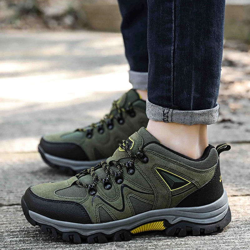 Autumn New Low-Top Lace-Up Hiking Shoes For Men's Outdoor Shoes Large-Size Cross-Country Hiking Shoes For Travel Shoes Casual