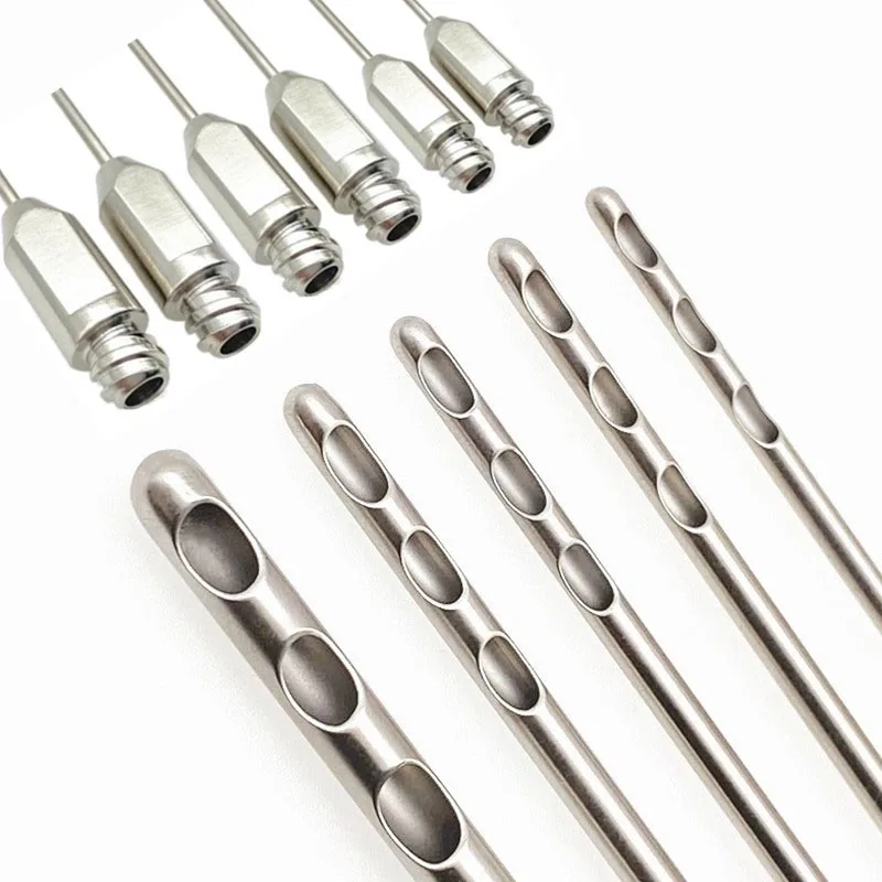 

1pcs Three Hole fat harvesting cannula for stem cells,liposuction cannula fat transfer needle