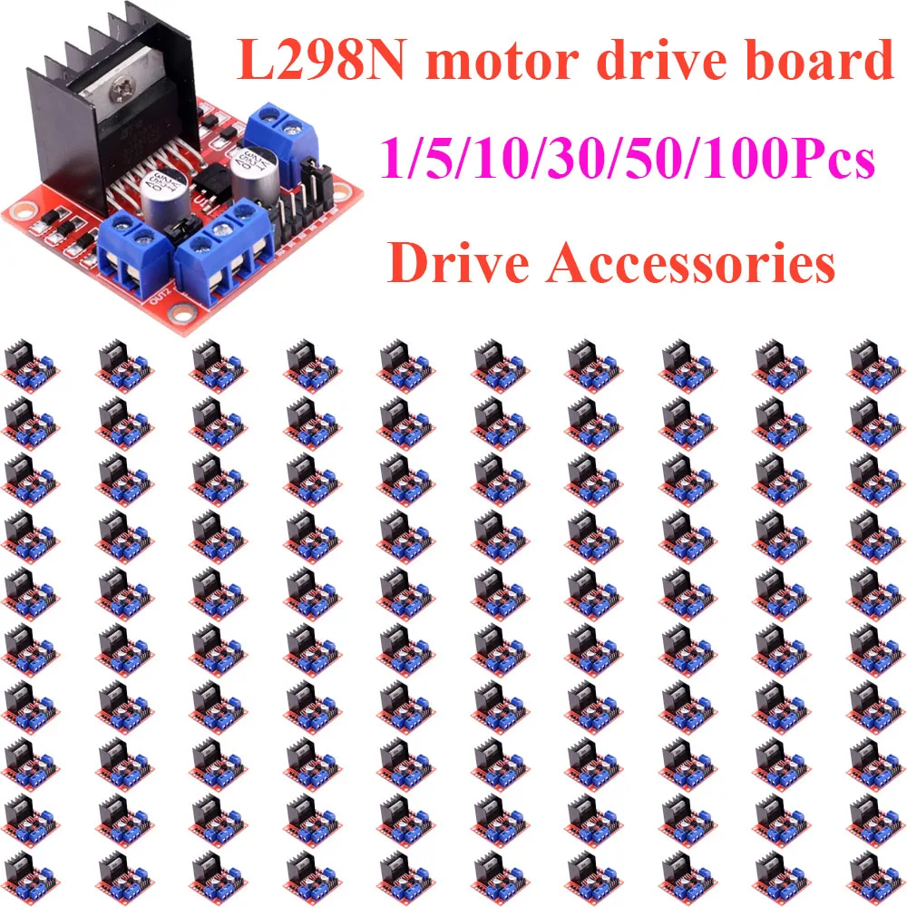 Motor Driver L298N - 1~100 Peças Módulo Controlador de Motor