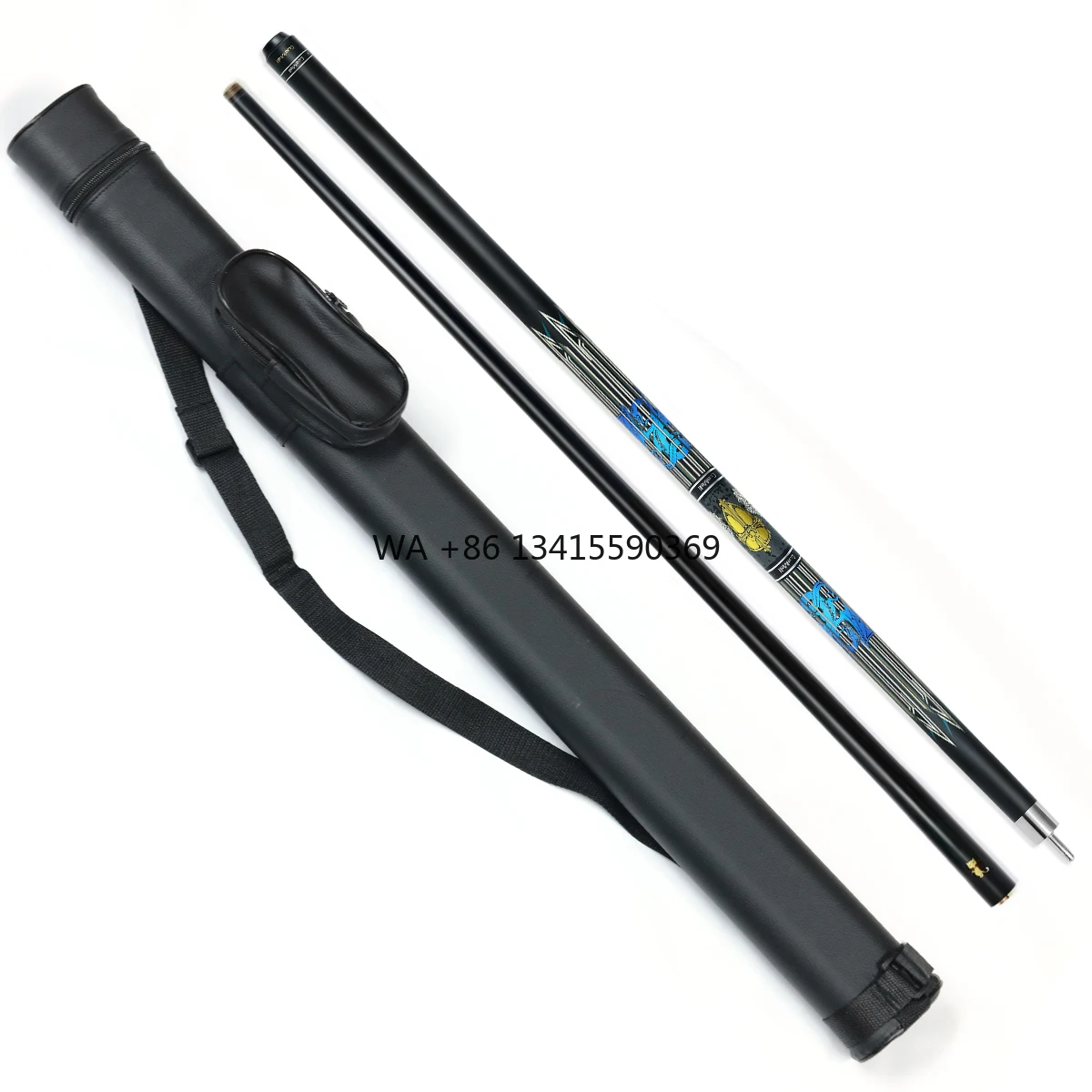 

Premium Quality Billiard Pool Gift Set 57 " 1/2 Uni-lock Joint Carbon Forelimb Nine-ball Pool Cue and 2 Hole Cue Bag for Sale