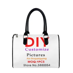 Noisydesigns-Bolso de bolos con logotipo personalizado 3D para hombre y mujer, con cremallera, Unisex