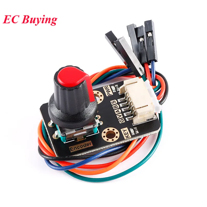 Rotary Encoder Module for Arduino Brick Sensor Development Round Audio Rotating Potentiometer Knob Cap EC11 PH2.0-5pin Interface