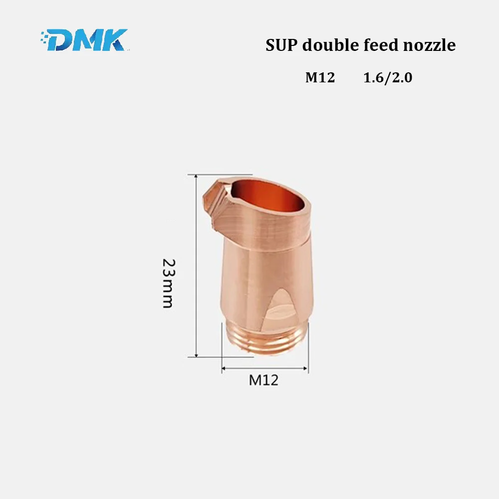 레이저 용접 깍지 더블 와이어 피더 구리 노즐, SUP QILIN BW101 HW970 HW980 핸드헬드 레이저 용접 건 헤드용 M12 M16