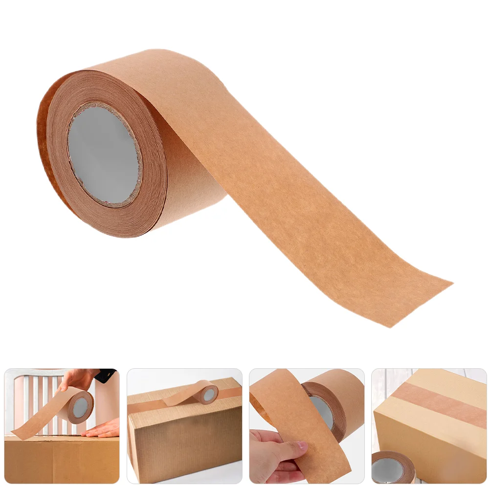 

3 Rolls Picture Framing Tape Brown Kraft Paper Packing Heavy Duty for Wet Water