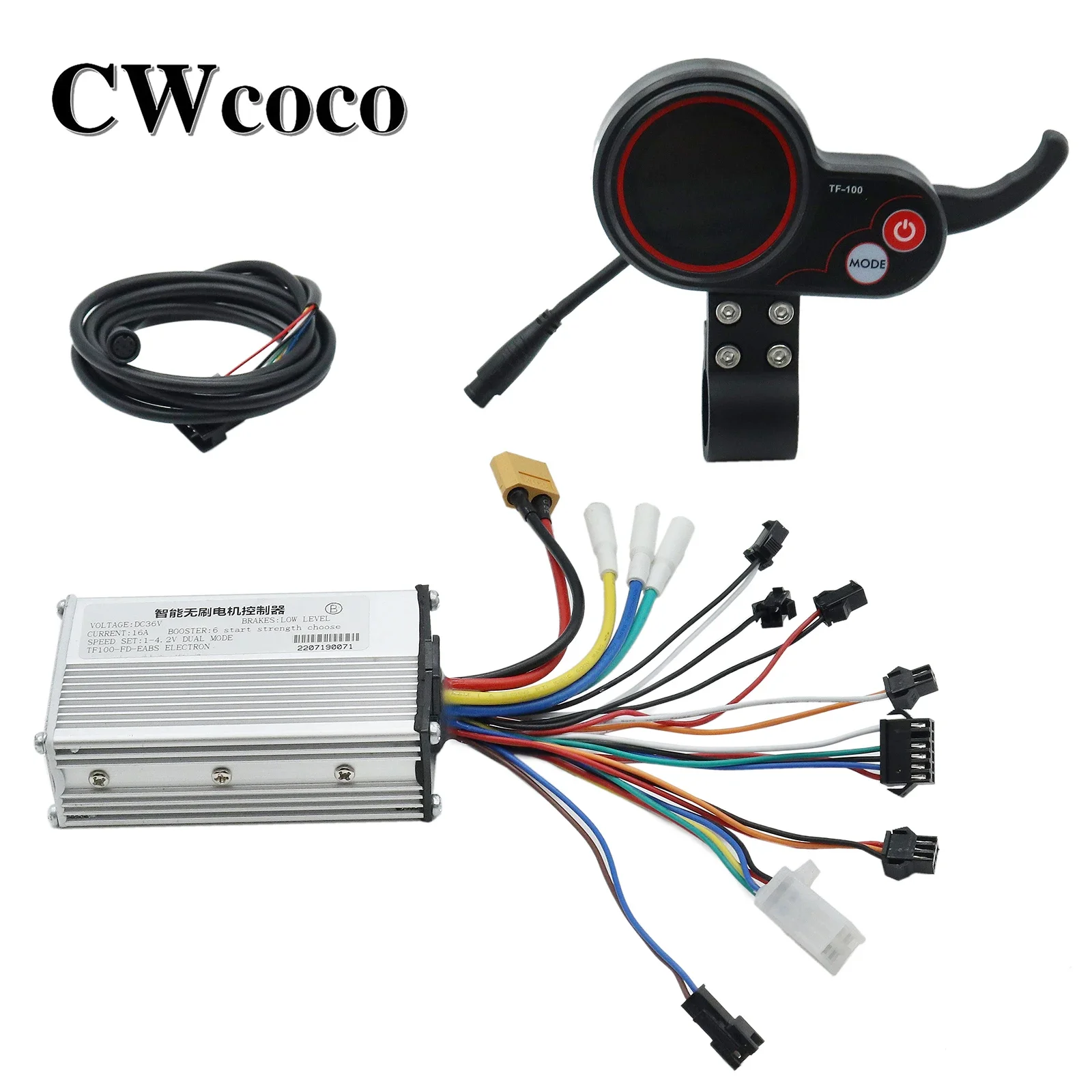 TF-100 Electric Scooter 36V 48V Brushless Intelligent Motor Controller + 5/6 Pins Instrument Display For Kugoo M4 M5 Scooter