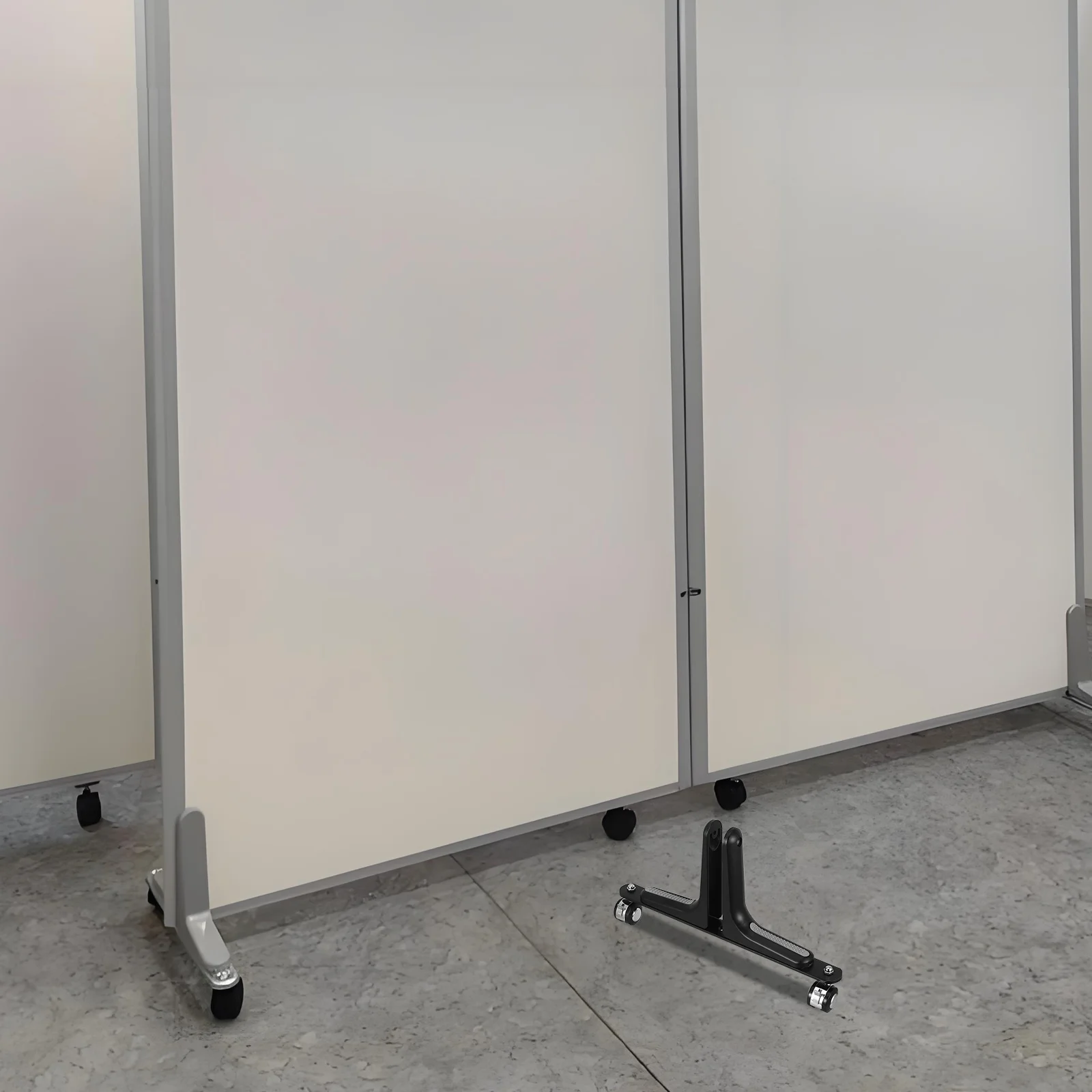 Heavy Duty Garden Screen Base with Wheels Adjustable Alloy Stand for Privacy Divider Outdoor Freestanding Portable Partition