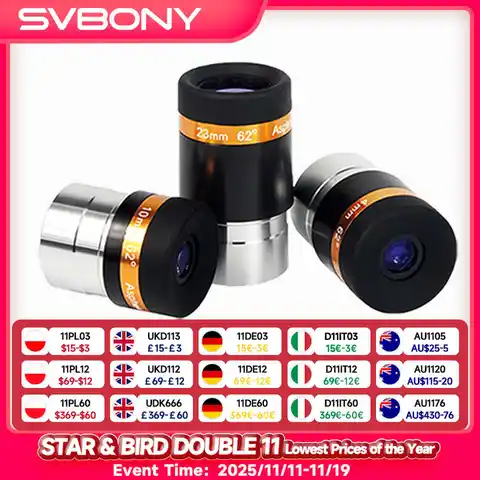 Wide Angle Telescope Eyepieces 4 10 23mm svbony