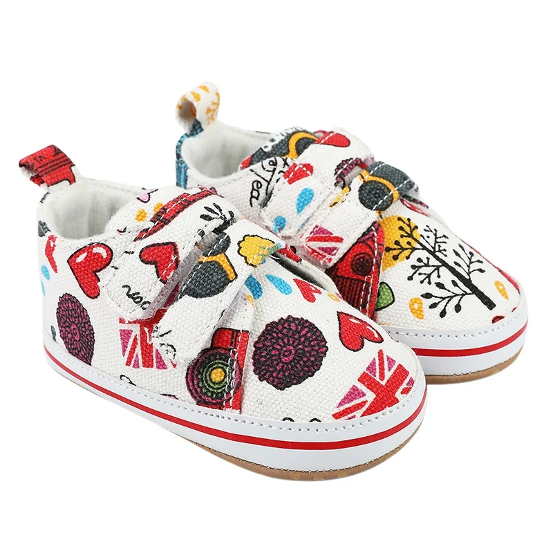 Spring Baby Sports Shoes Sneakers Newborn Boys Girls Print First Walkers Infant Toddler Anti-slip Baby Shoes Pre-walkers