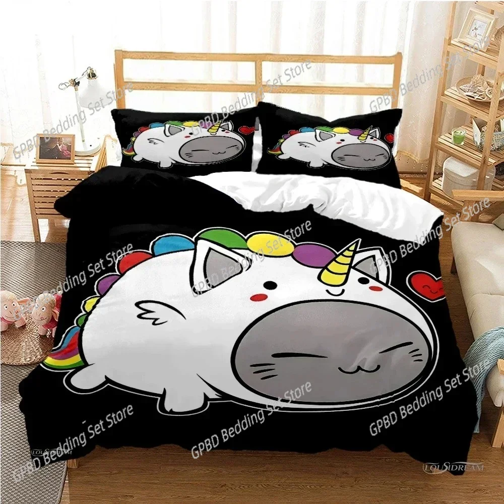 

Cute Bubu Dudu Cartoon Bear Panda Comfortable Duvet Quilt Cover Pillowcase Bedding Set Children Bedroom Decoration Home Textile