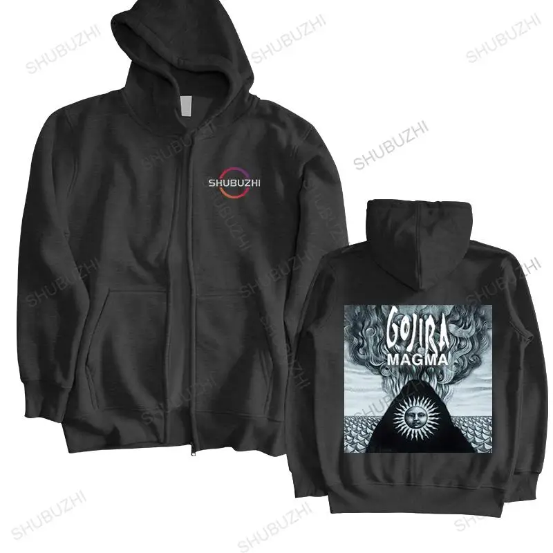 homme hoody Gojira Heavy Metal Band Magma Album Logo Men's Black Tops jacket hoodie hip-hop loose style hoody Full-figured