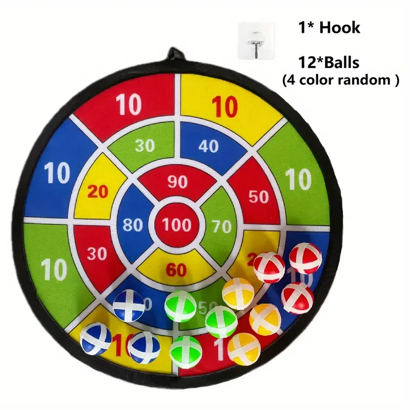 ชุดกระดานปาเป้าสำหรับเด็ก - ลูกบอลเหนียว 12 ลูก - เกมปาร์ตี้สนุกๆ สำหรับเด็กชายและเด็กหญิงทั้งในร่มและกลางแจ้ง - ของขวัญวันเกิดที่สมบูรณ์แบบ คริสต์มาส