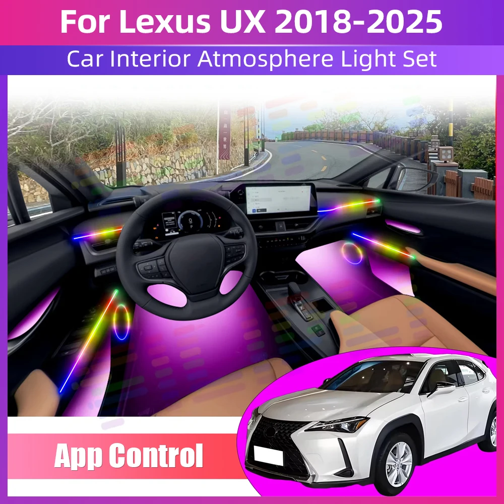 

Symphony Car LED Ambient Light Interior Acrylic Light Guide Decoration Atmosphere Light For Lexus UX 2018 2019 2020 2021-2025