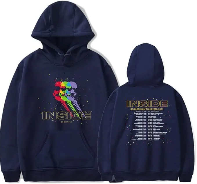 투어 셔츠 Back to Bo Burnhams Inside Collection Merch 봄 가을 후드 의류 캐주얼 탑 스웨트 셔츠