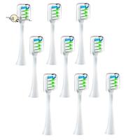 A18R -9PCS Replacement Brush Heads For SOOCAS V1 V2 X3 X3U X5 D2 D3 SOOCARE Sonic Electric Toothbrush Head Soft Bristle