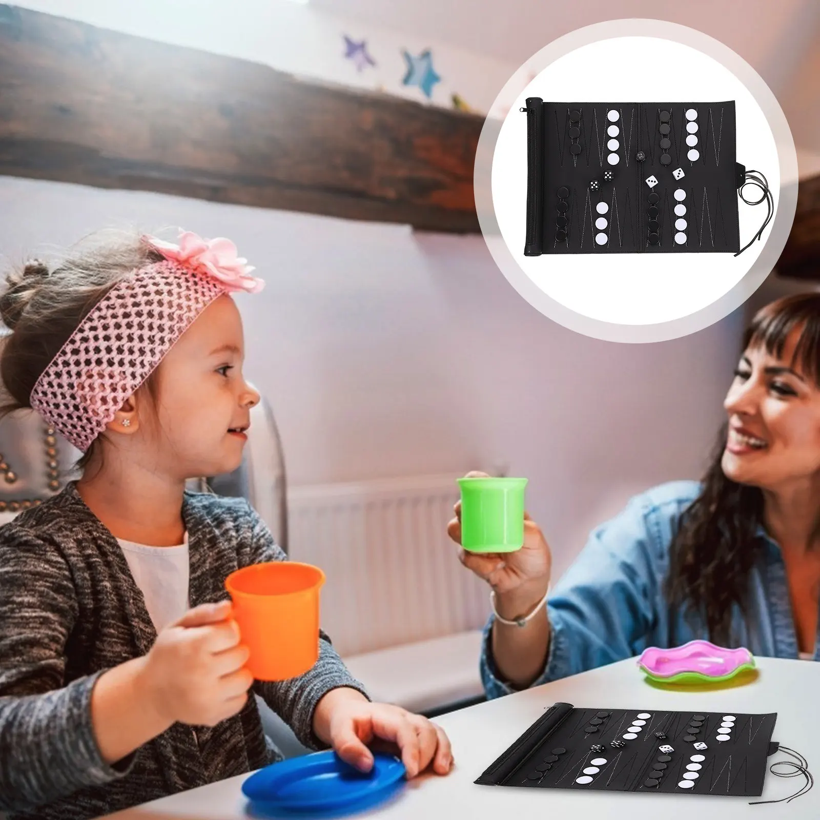 

1 шт. Международная шахматная доска из черного полиуретана, гладкая, складная, для стратегических игр, аксессуар для игры в нарды