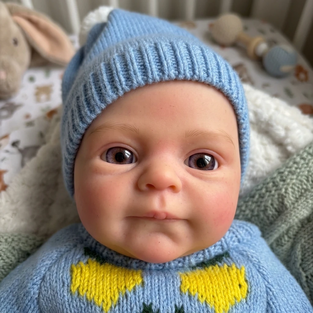 13 Inch Realistic Silicone Doll Handmade 3D Painted Skin Reborn Newborn Baby Doll Perfect Birthday Gifts