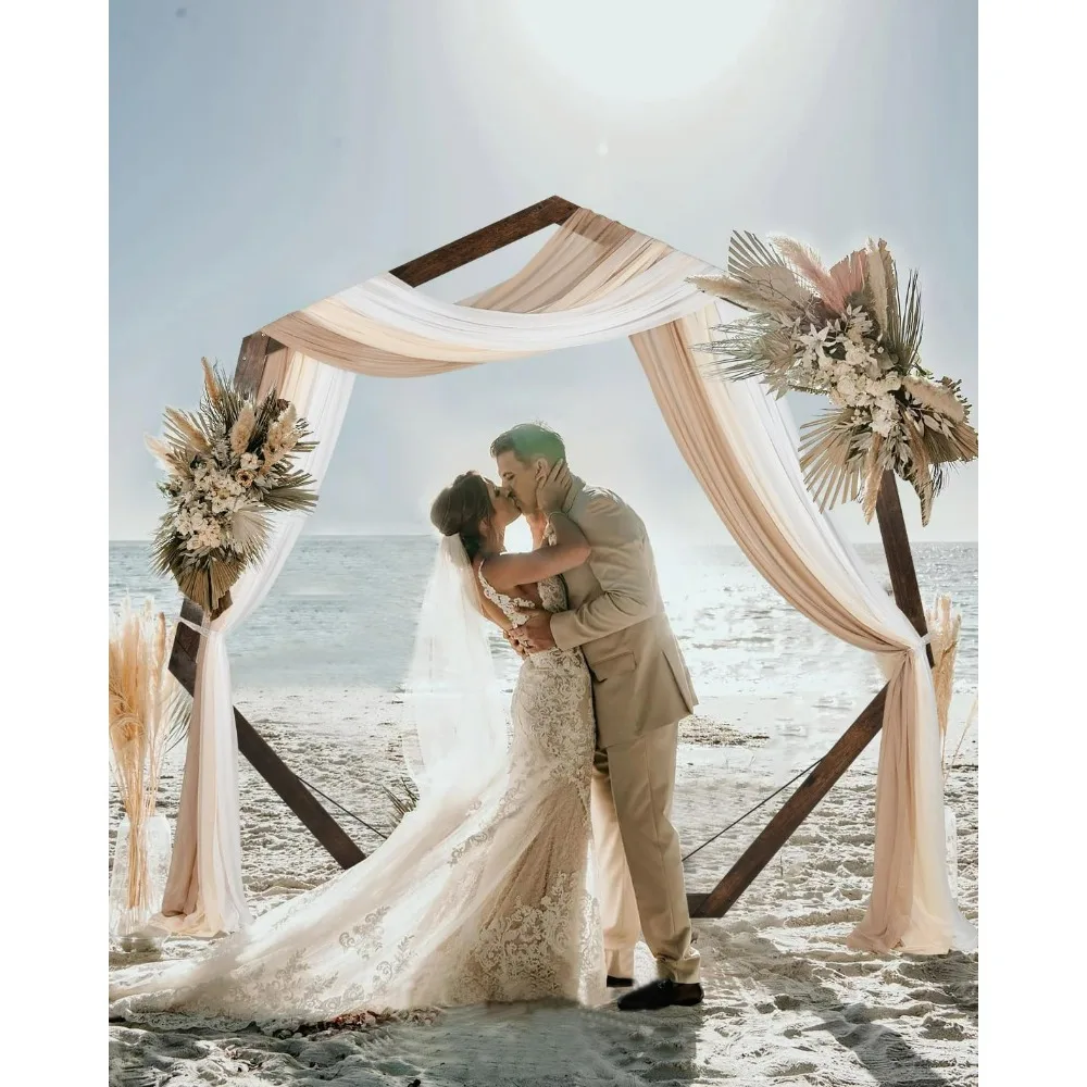 

Wedding Arches, Arch&Stone Heptagonal Weddings Arch, Modular Wooden Weddings Arch, Wood Backdrop Stand, Wedding Arches