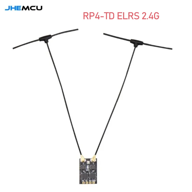 JHEMCU RP4-TD ELRS 2.4GHz True Diversity Receiver ESP32 PICO D4,DUAL SX1280 for Long Range FPV Racing Drone RX