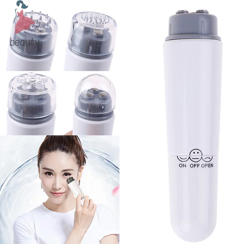 4 in 1 Mini Massage Pen Electric Eye Massager Facials Vibration Massage Stick for Dark Circles Eye Bags