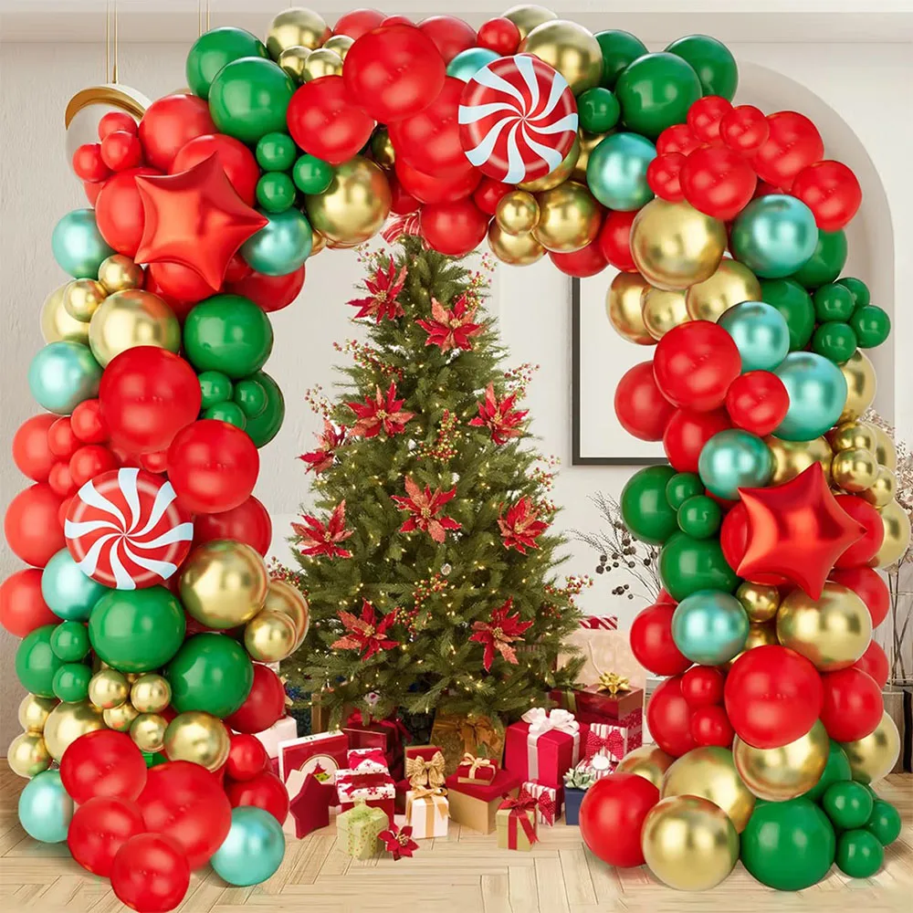 

136Pcs Christmas Arch Balloon Kits Merry Christmas Decor for Home Christmas Balloon Xmas Decor Navidad Natal New Year Gift 2025