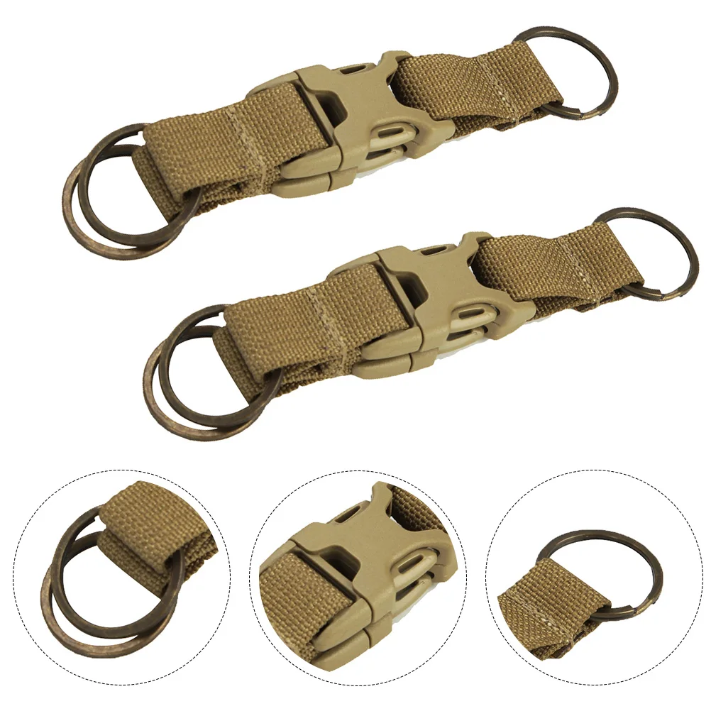 

2pcs Mountaineering Bag Buckle Rings Keychain Needle Rolling Survival Sports Backpack Durable Outdoor Camping Hiking