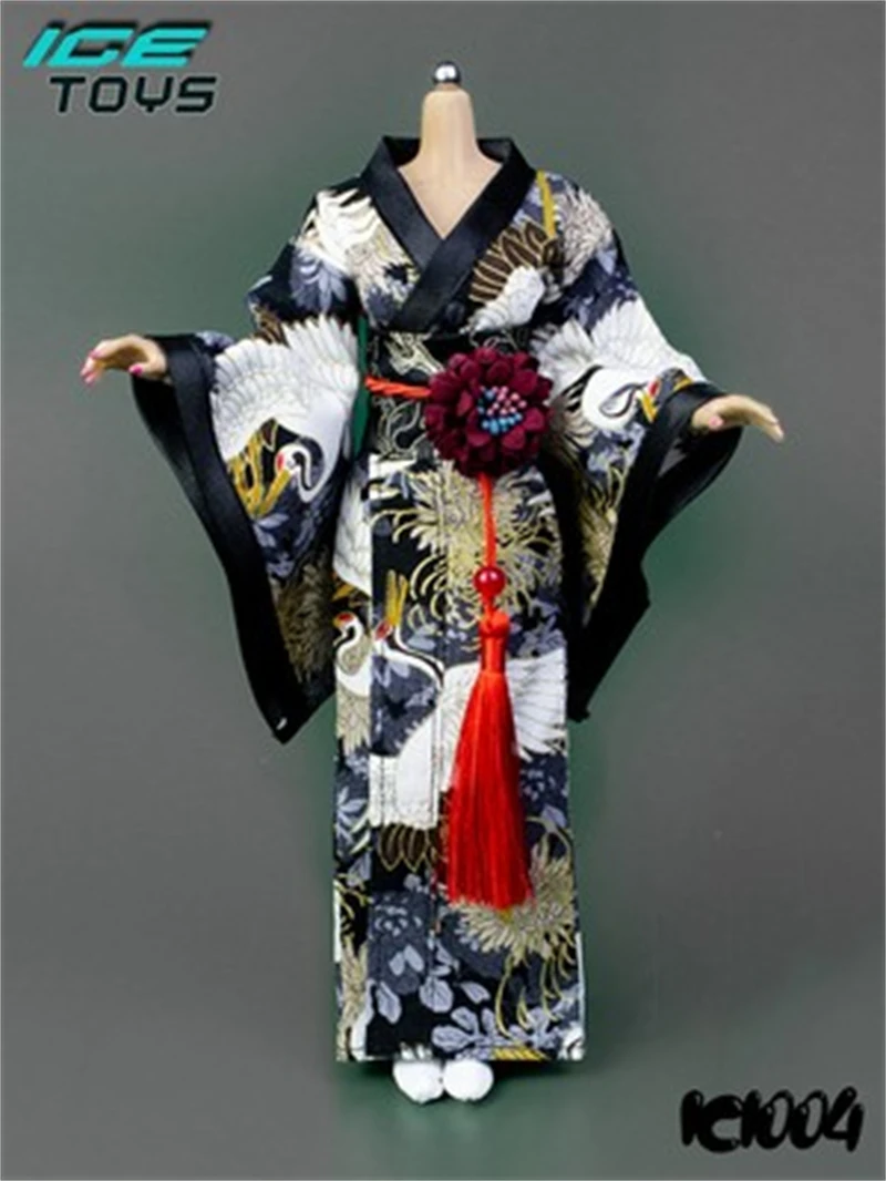 1/6 Scale Soldier Ancient Bathrobe  Kimono Model for 12'' Female