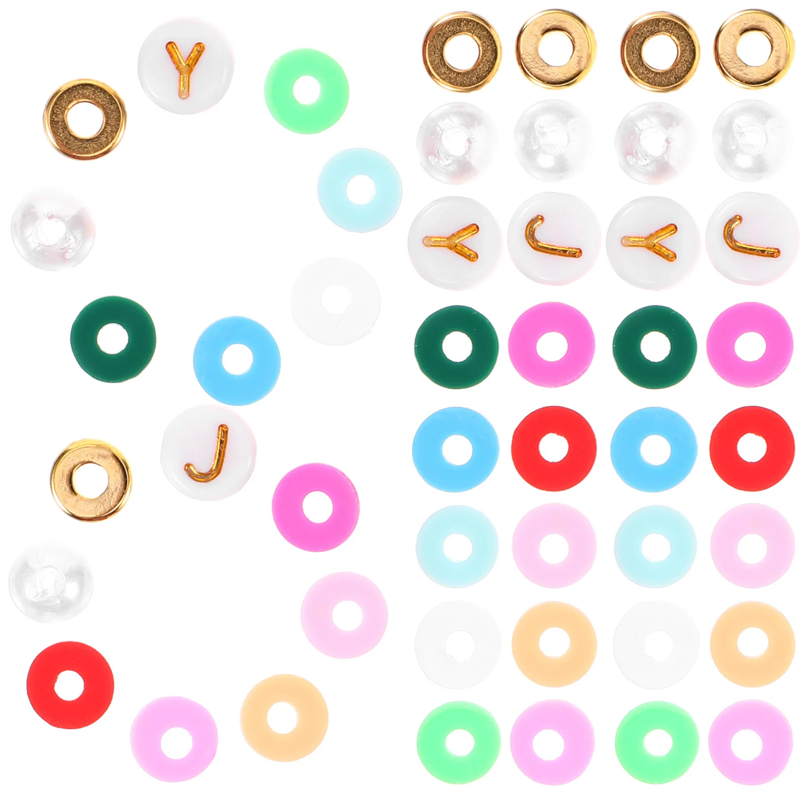 

Polymer Clay Beads Crafting Piece DIY Jewelry Making Supplies Spacer Beads for Handmade Bracelets and Necklaces