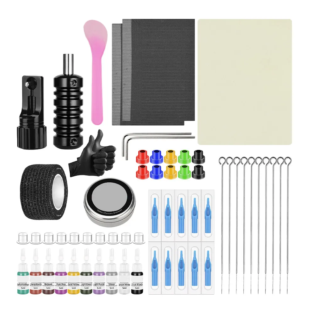 

1 Set Tattooing Pen Holder Kit High Grade Aluminum Alloy Multi-Use Tattoos Practice Tool Portable Non-Slip Tattooing Supplies