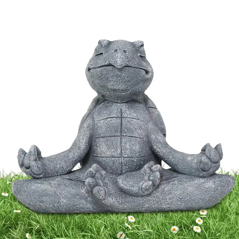 

Outdoor Turtle Sculpture Art Resin Tortoise Shape Serene Meditation Figurine Symbolizing Wisdom Ornaments for Patio Garden Lawn