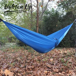 300x140cm Single Camping Hammock Lightweight Parachute Hammock with 2 Tree Strap 2 Hooks  Lightweight Portable Camping Hammock
