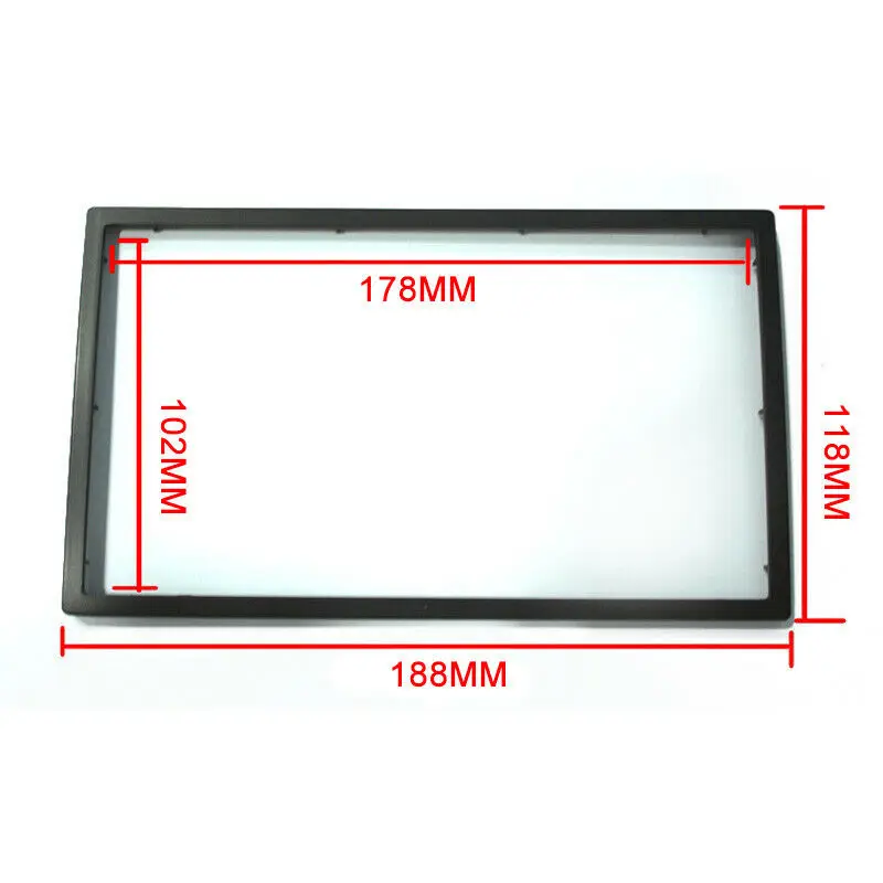 1 stks Auto Stereo Audio Dash Bezel Panel Montage Frame 2Din Voor Voertuig Radio Dvd-speler Praktische Vervanging Accessoires