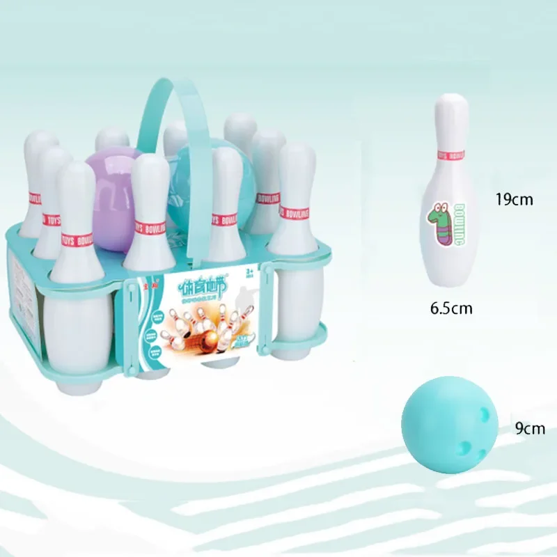 Conjunto de boliche iluminado para crianças, conjunto de bola de boliche que brilha no escuro, brinquedos interativos para pais e filhos